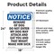 Signmission Beware Of Dog Do Not Enter My OSHA Notice Sign, Vinyl Decal, 18in W x 24in L, 2PK OS-2PACK-NS-D-1824-V-10342 - alternate 5